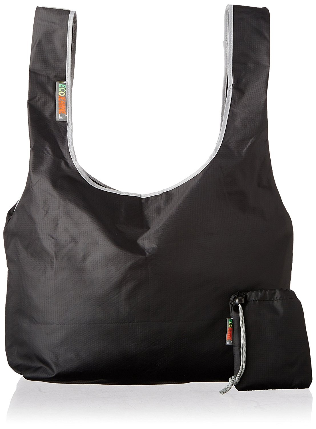 EcoJeannie Ripstop Nylon Reusable Shopping Tote Bag