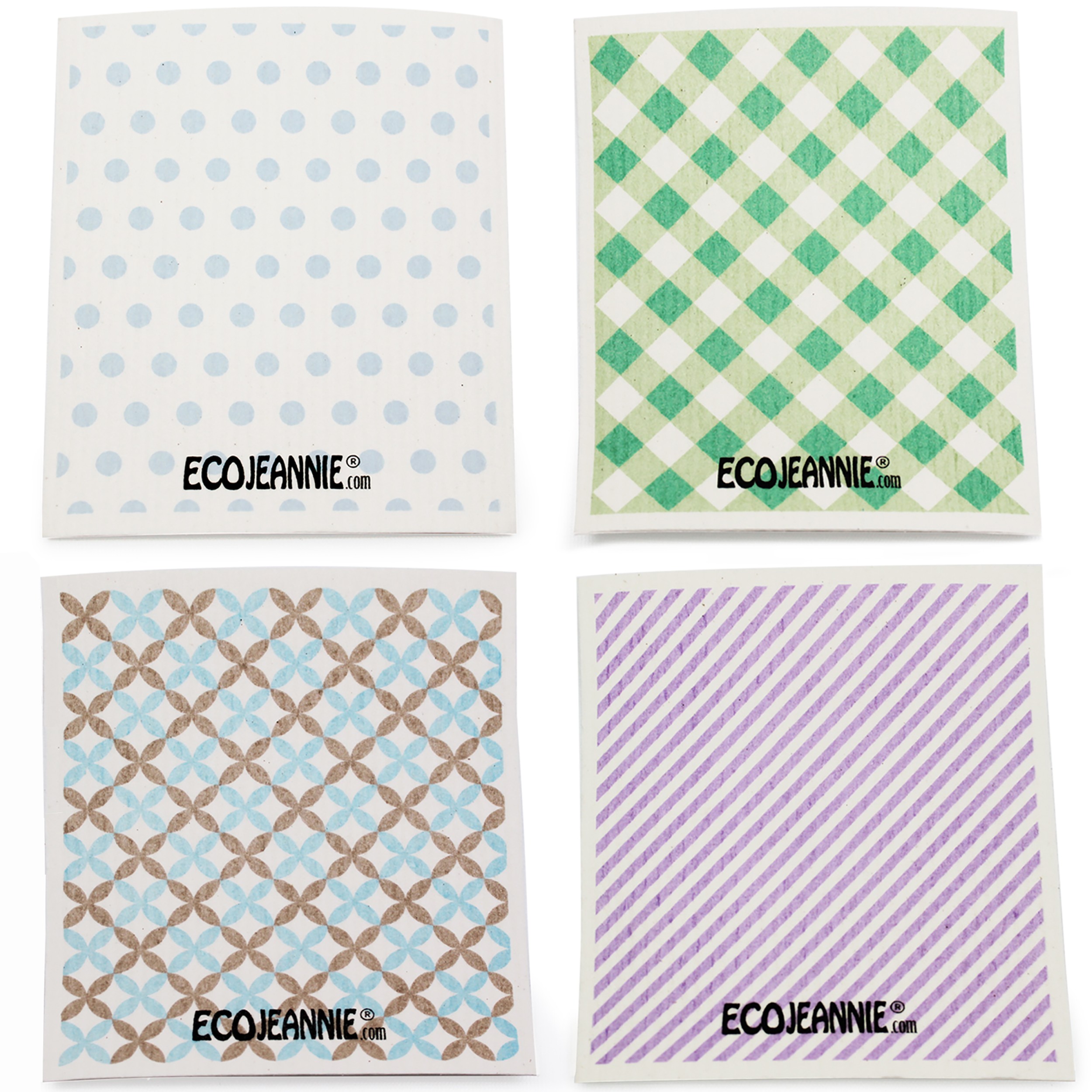 Wholesale EcoJeannie Eco-Friendly German Cleaning Cloth 100% Biodegradable Cellulose Sponge Cloths, Kitchen Cloths, GMO-Free, Reusable - Made in Germany, Packaged in P.R.C.