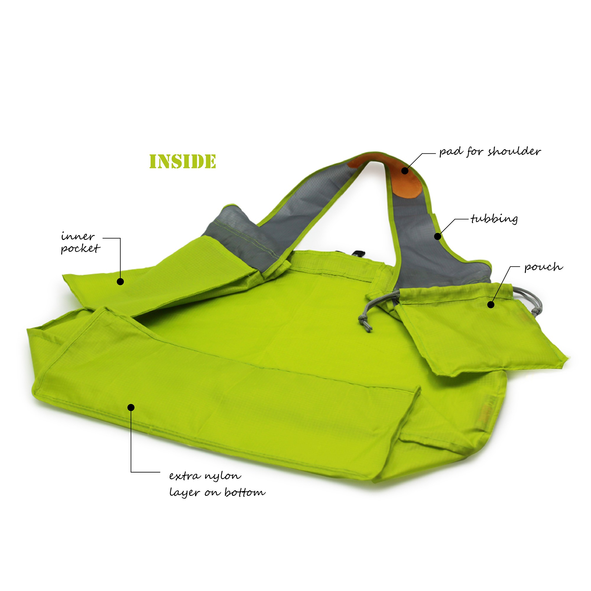 EcoJeannie PATENT PENDING 4 Pack Large Super Strong Ripstop Nylon