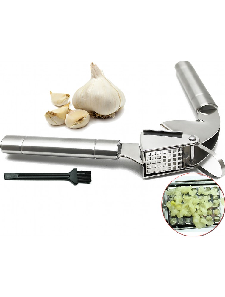 EcoJeannie Garlic Press, Stainless Steel (Square Holes), GP0001